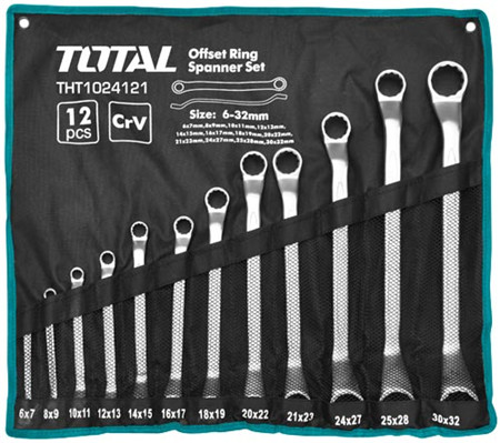 12 Pcs offset ring spanner set