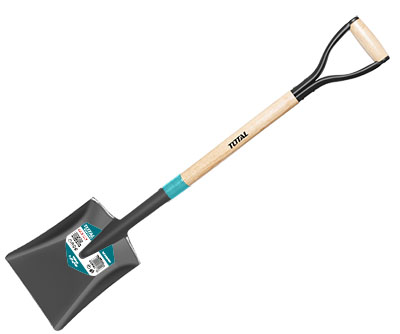 Steel shovel with handle