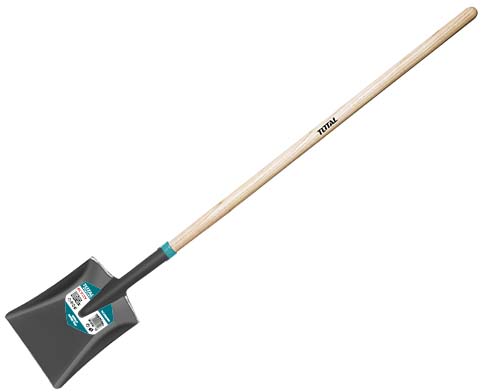 Steel shovel with handle